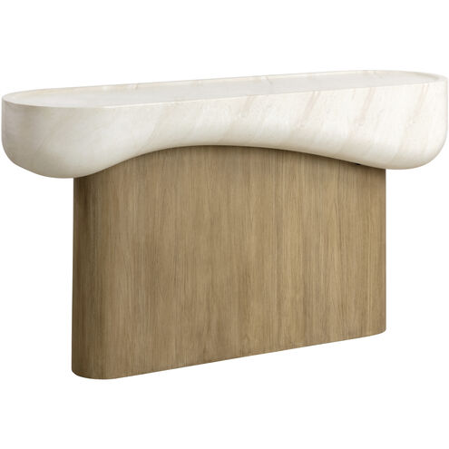 Oreste 64.5 X 34.5 inch Light Brown with Cream Outdoor Console Table